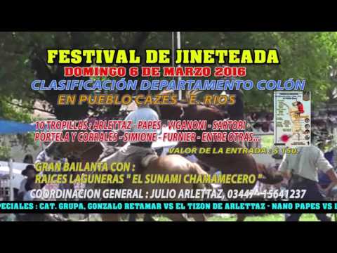 SPOT  TV  FESTIVAL DE JINETEADA EN PUEBLO CAZES CLASIFICACION DTO COLON ENTRE RIOS  DOMINGO 6 DE MAR