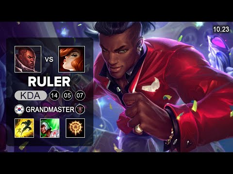 Ruler Lucian vs Miss Fortune Bot - KR Grandmaster Patch 10.23