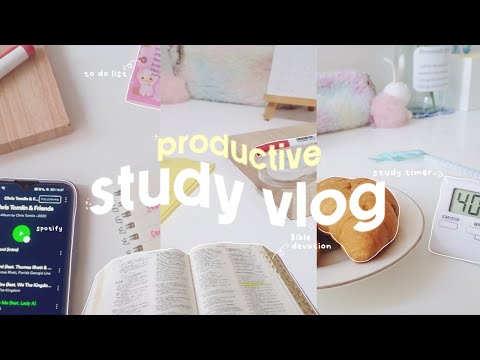 study vlog🌸 : productive days, waking up at 6 am, studying for finals