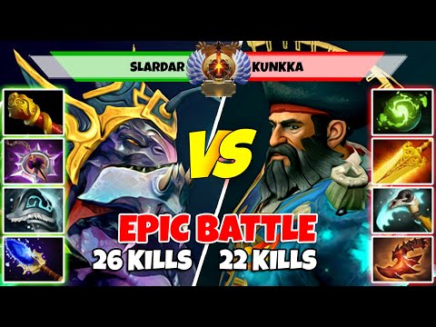 SLARDAR (Off) vs KUNKKA (Mid) - Epic Battle Of Immortal Rank Dota 2 Players - Z Dota 2