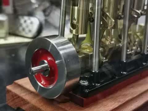 Fascinating Three-Cylinder Steam Engine Model: Witness the Power of Steam