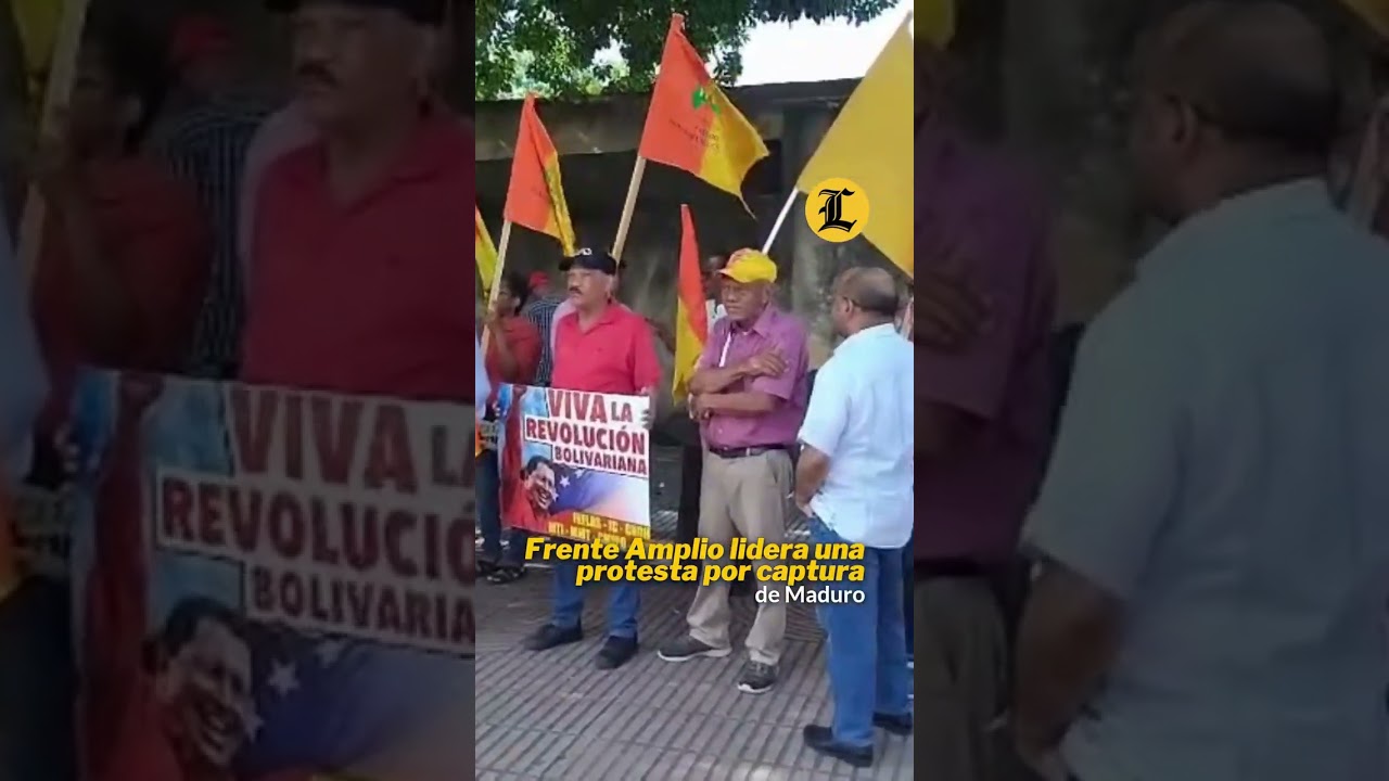 Frente Amplio lidera una protesta por captura de Maduro