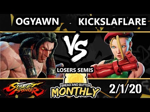 BnB 20 SFV - ogyawn (Necalli, Laura) Vs. KicksLaFlare (Cammy) Street Fighter V Losers Semis