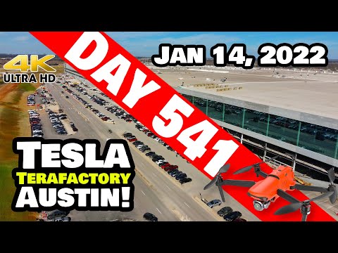 Tesla Gigafactory Austin 4K  Day 541 - 1/14/22 - Tesla Texas -GIGA TEXAS CLOSER TO PRODUCTION!