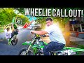 MY LITTLE BROTHER CALLS ME OUT TO A DIRT BIKE WHEELIE BATTLE BRAAP VLOGS