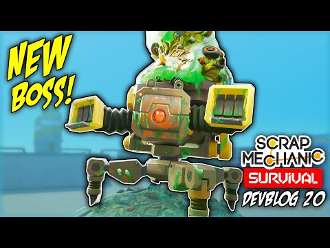 UNDERGROUND Mining, NEW Parts, NEW Crops, and a MEAN New BOSS! (Scrap Mechanic Devblog 20 Review)