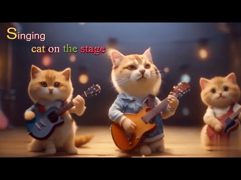 සින්දු කියන පුසා 😺🧡- Singing cat on the stage