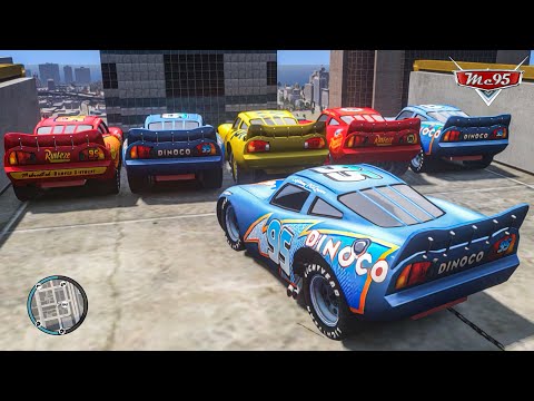 Crazy Rayo Lightning McQueen Dinoco Car Crashes Ep.66 - GTA 4