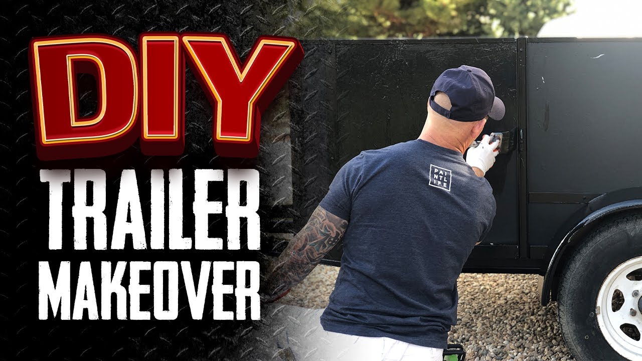 DIY Open Trailer Renovation! Before and After. Taking my Trailer to the Next Level with Rustoleum.