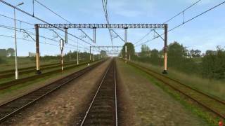 preview picture of video 'Strzebiń-Boronów w Trainz'