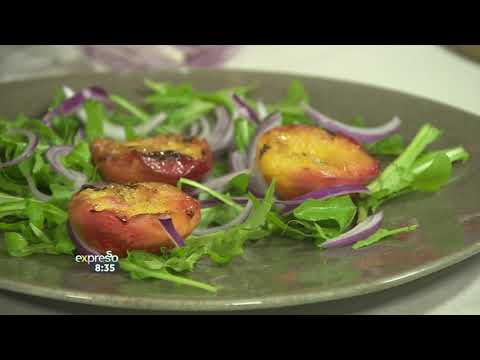Recipe: Grilled Nectarine Salad with Mint & Coriander Dressing (CLOVER)