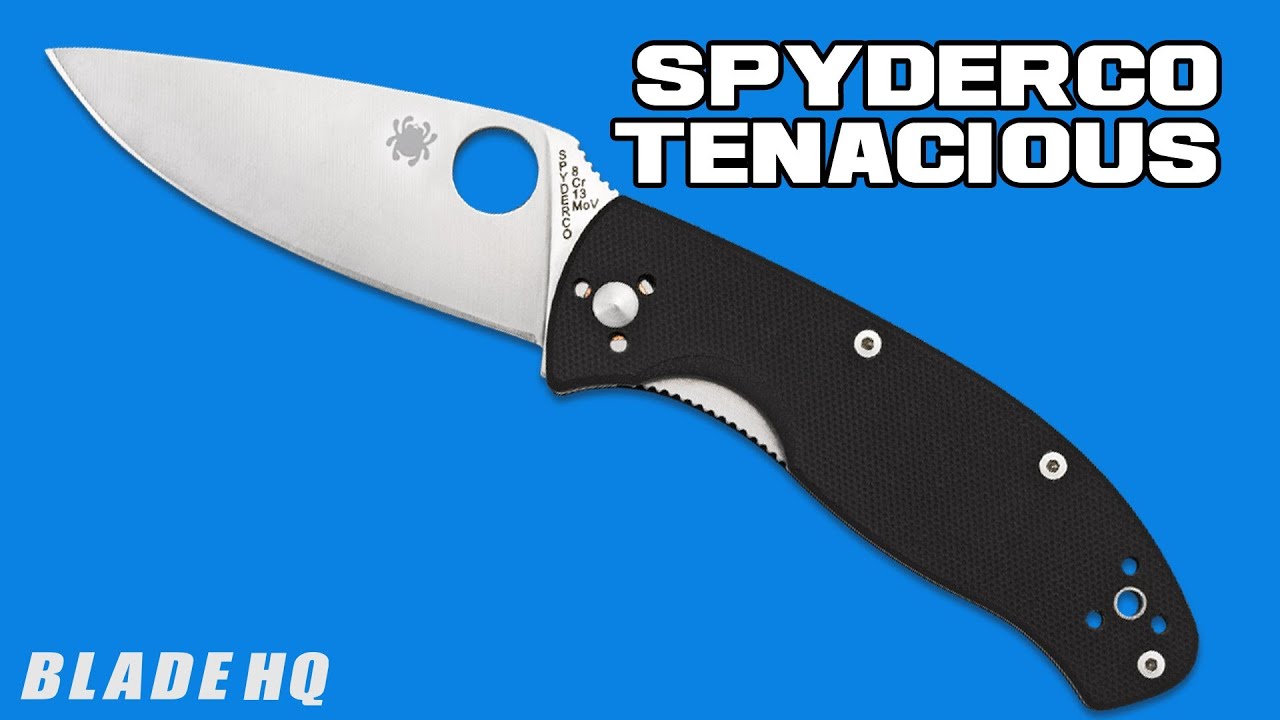 Spyderco Tenacious Lightweight Folding Knife FRN (3.375" Satin Serr) C122PSBK