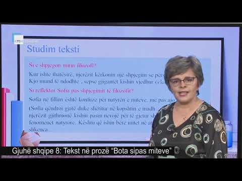 Gjuhë shqipe 8 - Tekst në prozë "Bota sipas miteve"