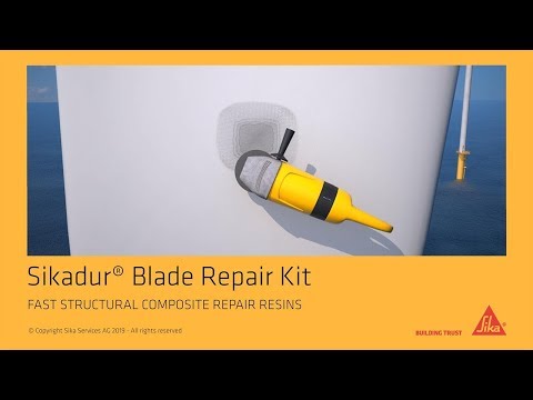 Sửa chữa nhanh nhất cấu trúc laminate của cánh tuabin gió với rơ moóc Sikadur® Blade Repair Kit