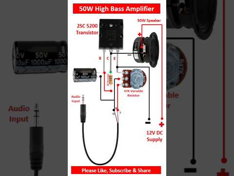 2SC5200 Powerful Bass Amplifier 12v || High Quality Powerful Bass Amplifier #2sc5200 #Amplifier