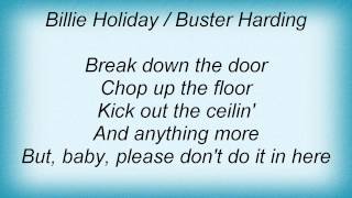Billie Holiday - Please Don't Do It In Here Lyrics_1