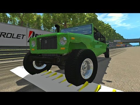 BeamNG.drive 200+ MPH Epic Crashes + Spike Strip Crashes