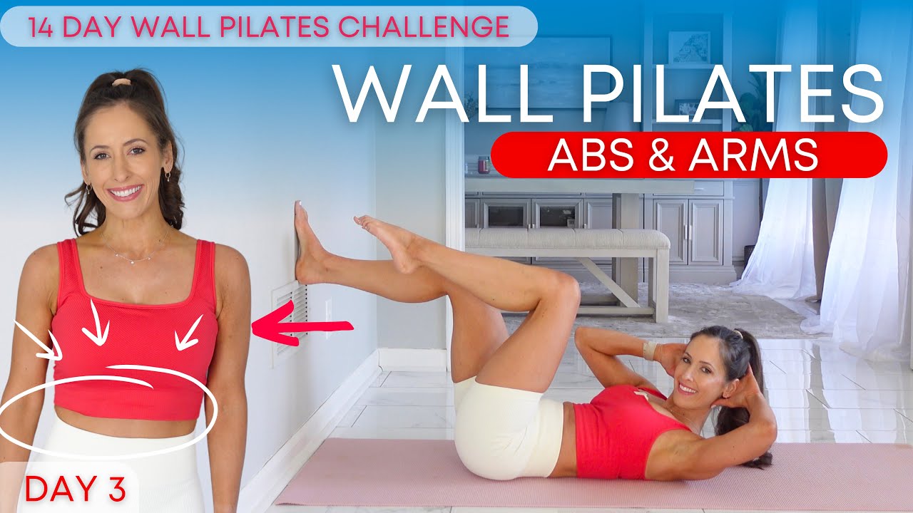 Wall Pilates Workout for Weight Loss | Beginner Friendly | Day 3 | Pilates Abs & Arms