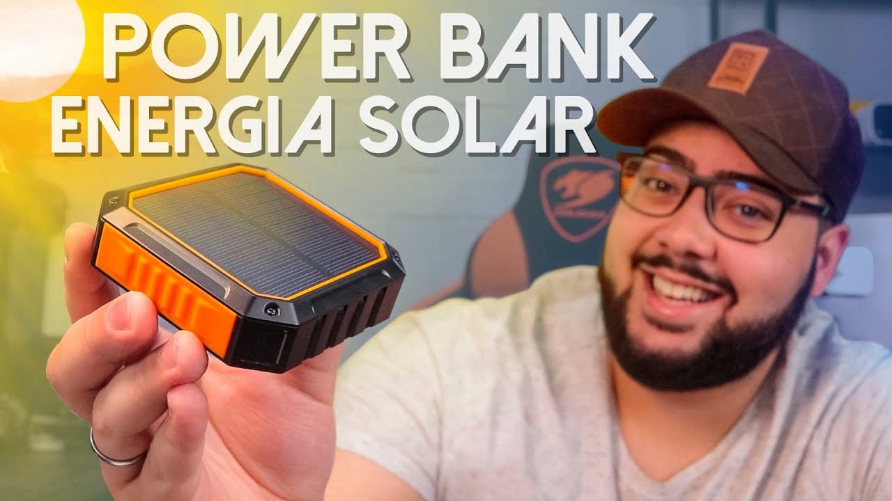 Testei um Powerbank com Painel Solar! Energia Infinita! Muito completo!