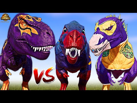 Max Lvl 40 Thanos T-REX Vs Godzilla & Captain Spinosaurus - Jurassic World Evolution Dinosaurs Fight