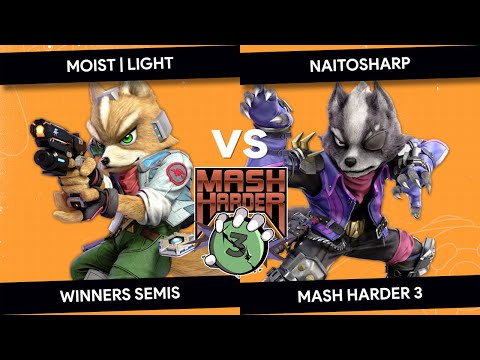 MASH HARDER 3 - Moist | Light (Fox) vs naitosharp (Wolf) - Winners Semis
