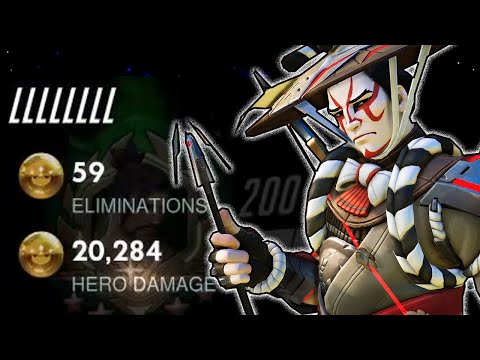59 ELIMS! 69% KP! JAKE INSANE HANZO GAMEPLAY OVERWACTH SEASON 25 TOP 500