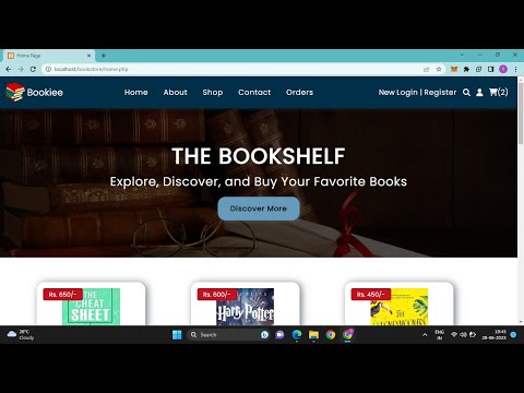 Bookstore Website Developed Using Html Css Javascript Php
