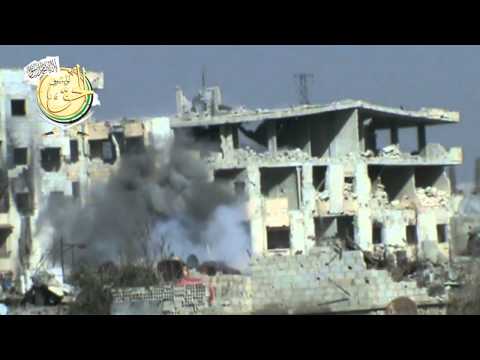 اشتباكات يخوضها لواء سيوف الحق على جبهة المتحلق الجنوبي في حي جوبر في مدينة دمشق ضمن معركة "أشداء على الكفار"