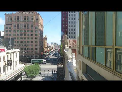 Rundle Mall, Hindley St and King William St - View from Rivers store at Myer Centre - 08/10/2020