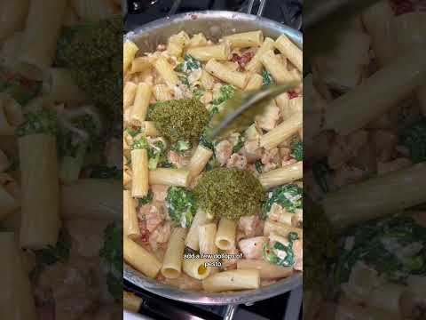 Creamy Pesto Chicken Pasta Bake ✨ My most viral recipe of 2024! Bite