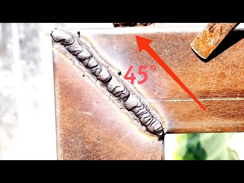 Not many people know how to weld square pipe at a 45° angle. | how to weld