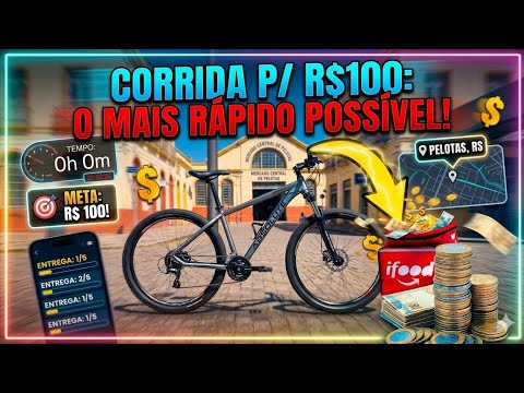 QUANTAS HORAS D IFOOD DE BIKE ATÉ FAZER 100 REAIS 💵