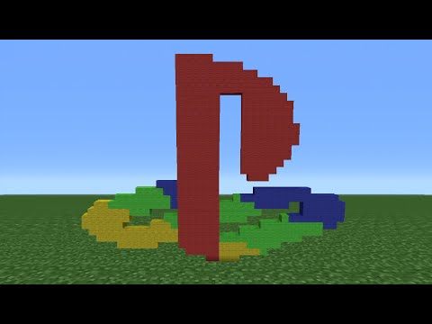 Minecraft Tutorial: How To Make The PlayStation Logo