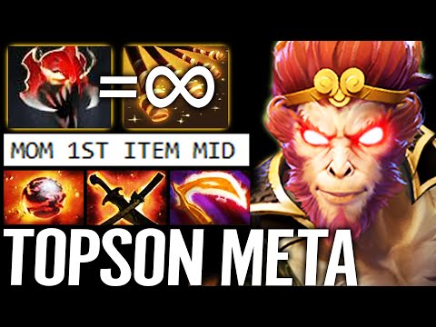 🔥 TOPSON 100% New Meta MoM 1st Item Monkey King MID - WTF Craziest Build 7.29 Dota 2 Pro Guide