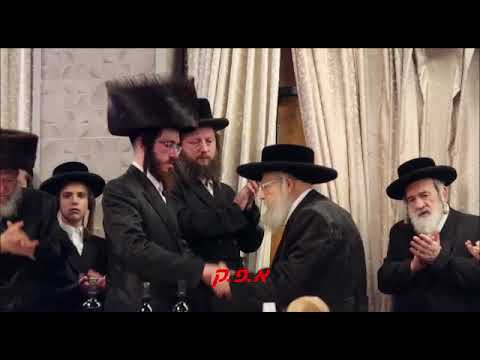 Pinsk-Karlin Rebbe Dancing with Teror Victim R' Alter Shlomo Lederman HY"D  at his wedding