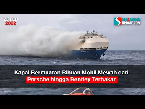 Kapal Bermuatan Ribuan Mobil Mewah dari Porsche hingga Bentley Terbakar