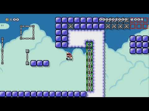 [20s] Snowy Skyway Speedrun v2.0 by ☆ 𝛾σѕн⍳ ★ - Super Mario Maker 2 - No Commentary 1bw