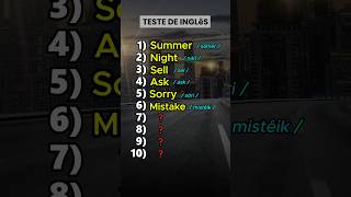 TESTE DE INGLêS | Quantas dessas Palavras Você Conhece? #shorts