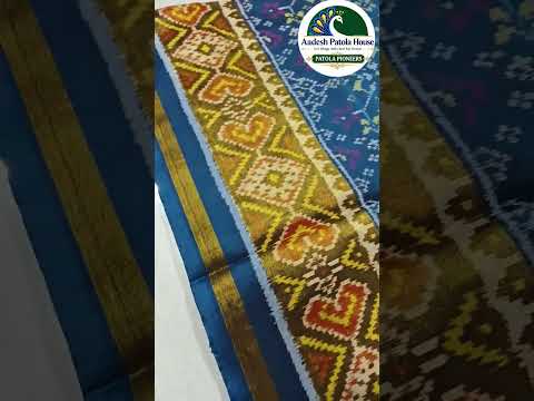 Morpich Selari Border Navratan Motifs Single Ikat Patola Saree
