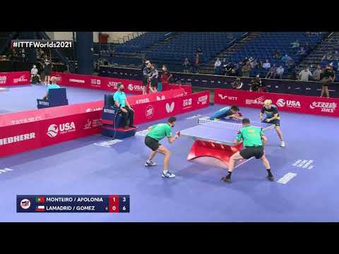 Joao M./Tiago A. vs Juan L./Gustavo G. | 2021 World Table Tennis Championships Finals | MD | R64