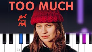 girl in red - Too Much(Piano tutorial)