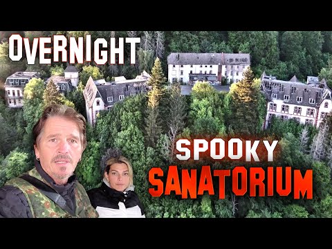 Crooked business in the old Harz Clinic... We're doing the overnight there 😲😲😲