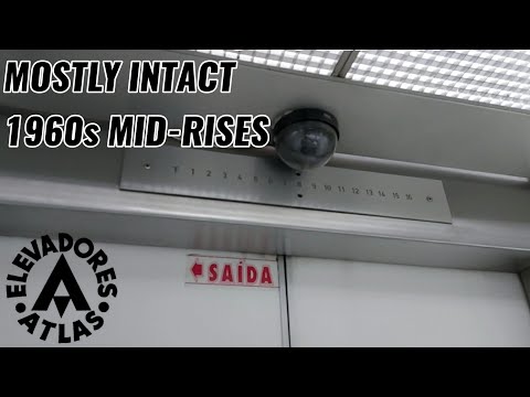 Original, Vintage 1970s ATLAS ACBB-CC Traction Elevators - Thaddeus Bldg., Downtown - GO, BR