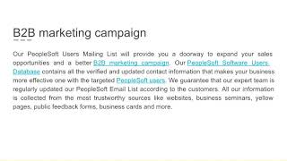 PeopleSoft Users List | PeopleSoft Users Email Database