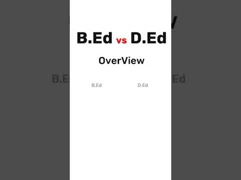 B Ed vs D Ed Which Is Better | B Ed vs D Ed Full Information | B Ed vs D Ed kya hota hai? |