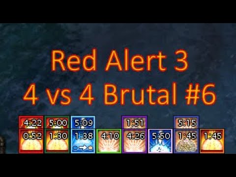 Red Alert 3 - 4v4 Brutal - Battlebase Octopon