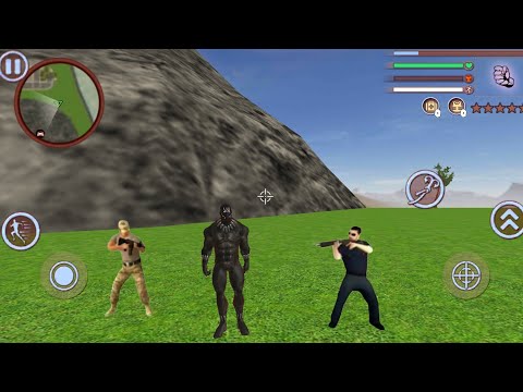 Black Panther Rope Hero Vice Town Crime Simulator #2 - Android Gameplay