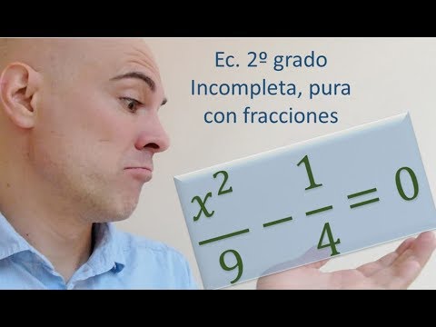 ▷ Ecuaciones de segundo grado INCOMPLETAS PURAS CON FRACCIONES, ax2+c=0