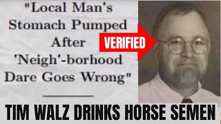 TIM WALZ STOMACH PUMPED FOR HORSE SEED #TijuanaTim #weird