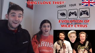 British Couple Reacts to EVOLUTION OF MILEY CYRUS - SuperFruit